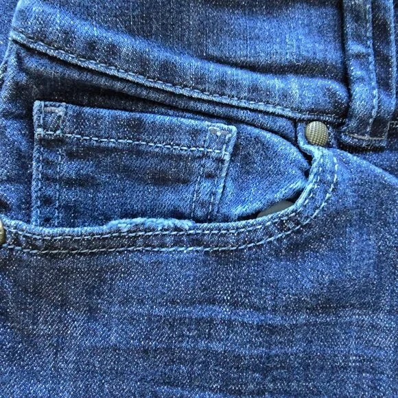 CAbi Jeans Lou Lou Straight Leg, style #201, Dark Wash, Size 10 - Picture 4 of 4